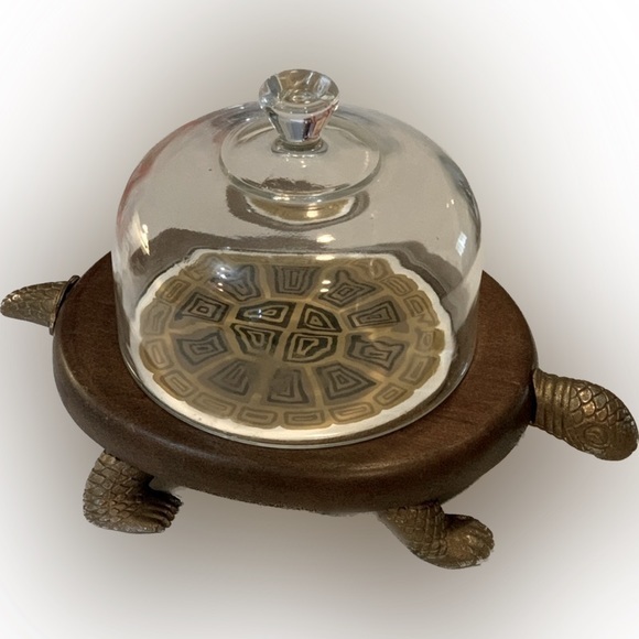 Other - Vintage turtle‎ cheese board dome